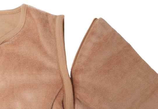 Jollein slaapzak afritsbare mouw Velvet Biscuit