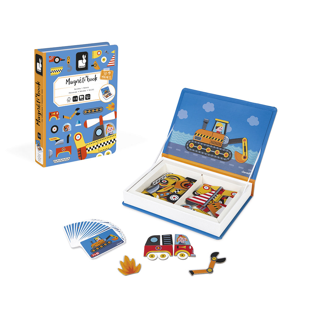 Janod Magneetboek - Racers
