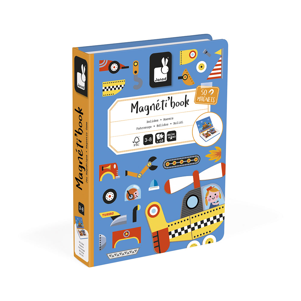 Janod Magneetboek - Racers