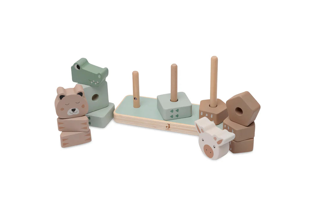 Jollein – Houten Stapeltoren - Jungle Jambo