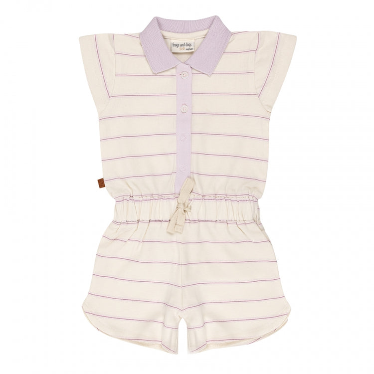 Frogs and Dogs Onesie Stripes Piqué
