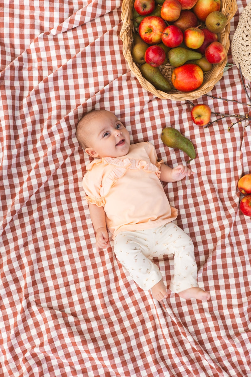 Quapi t-shirt met ruffles peach
