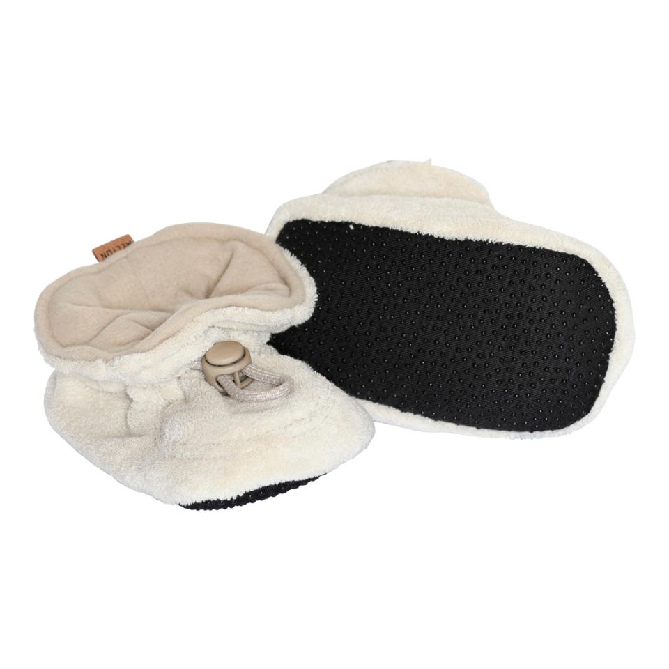 Melton slofjes off white