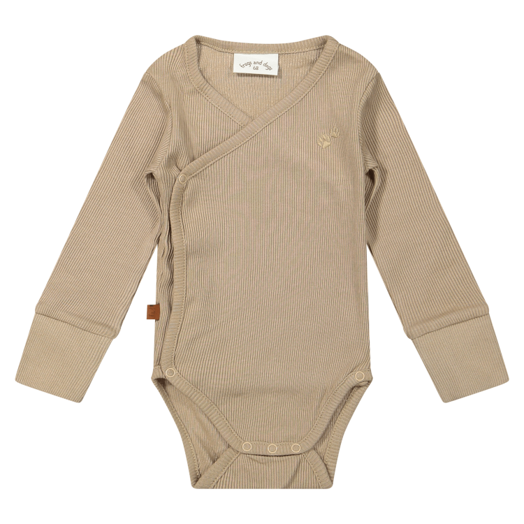 Frogs and Dogs romper taupe