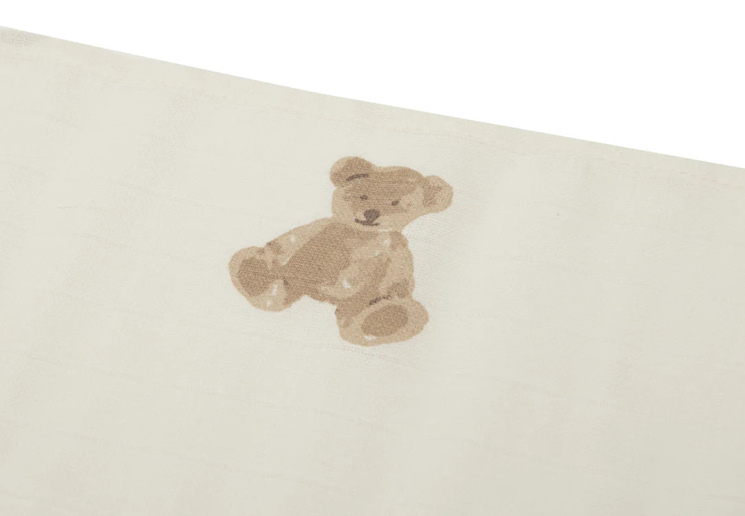 Jollein Hydrofiele doek Small 70x70 cm Teddy bear (3-pak)