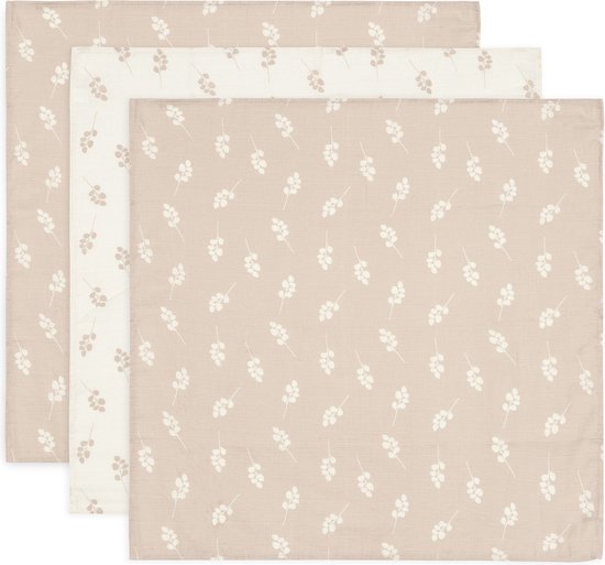 Jollein Hydrofiele doek Small 70x70 cm Twig Wild Rose (3-pak)