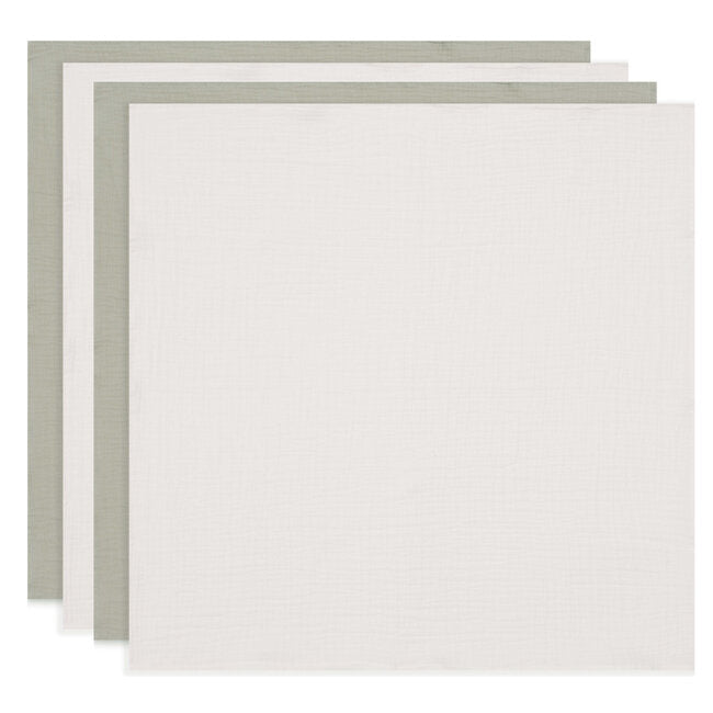 Jollein Hydrofiele doek Small 70x70 cm Olive Green/Ivory (4-pak)