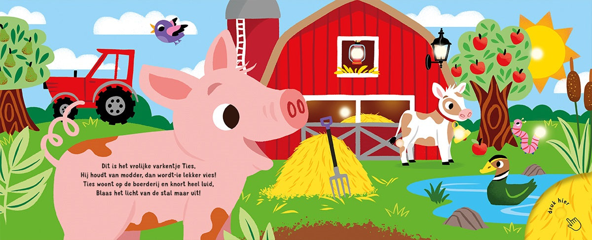 Slaap lekker, kleintje op de boerderij