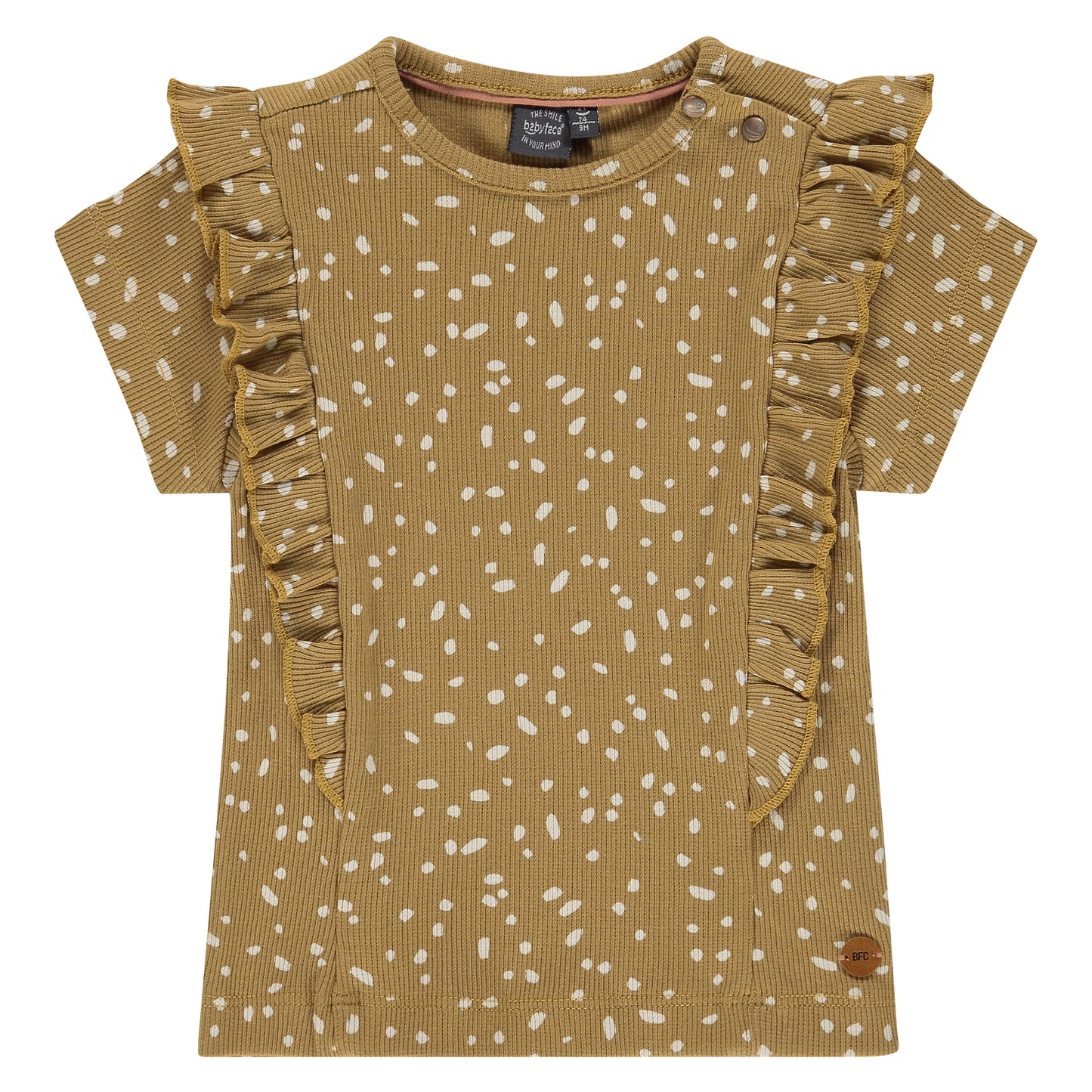 Babyface shirtje met ruffle Sand