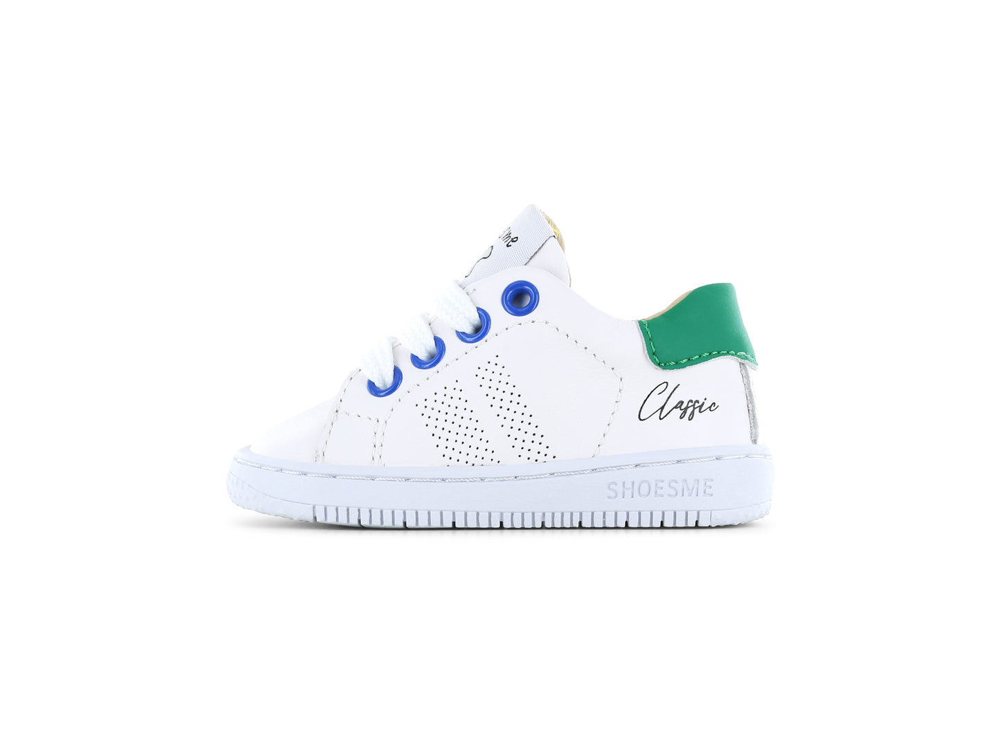 Shoesme wit-groen sneakertje