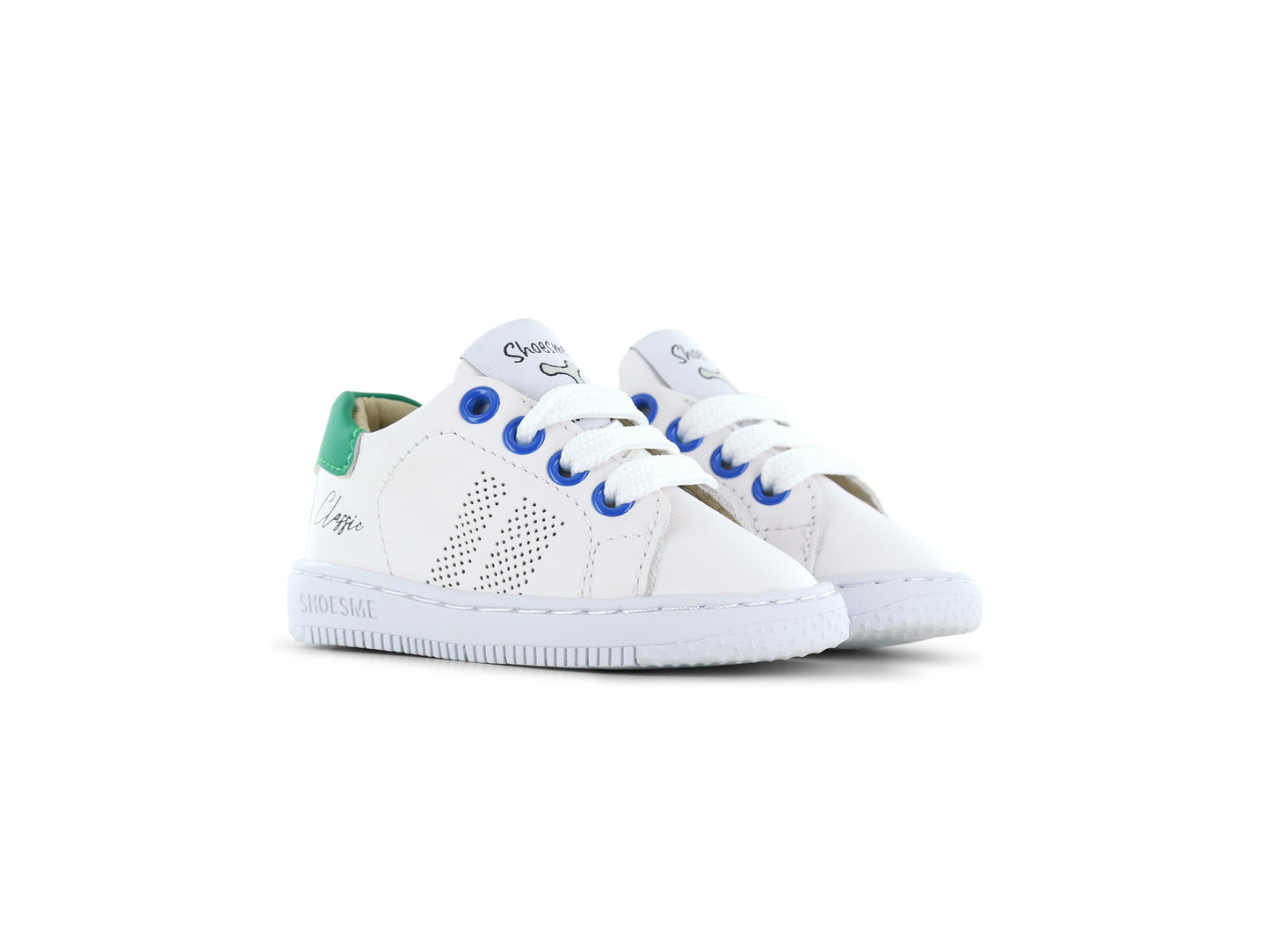 Shoesme wit-groen sneakertje