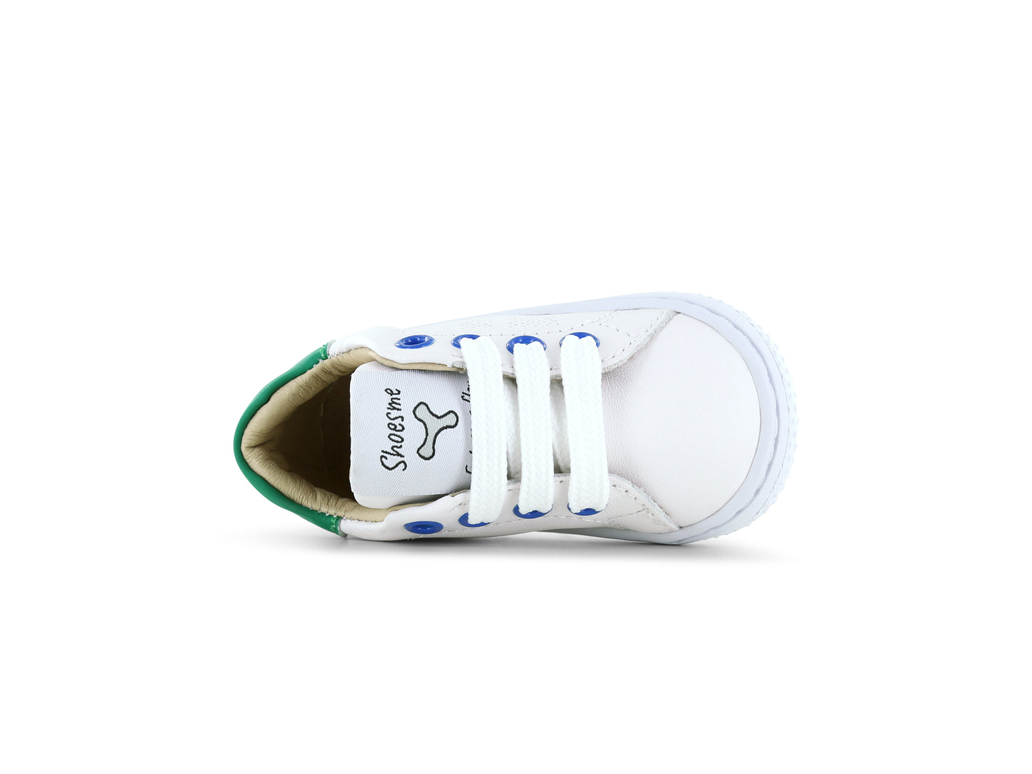 Shoesme wit-groen sneakertje