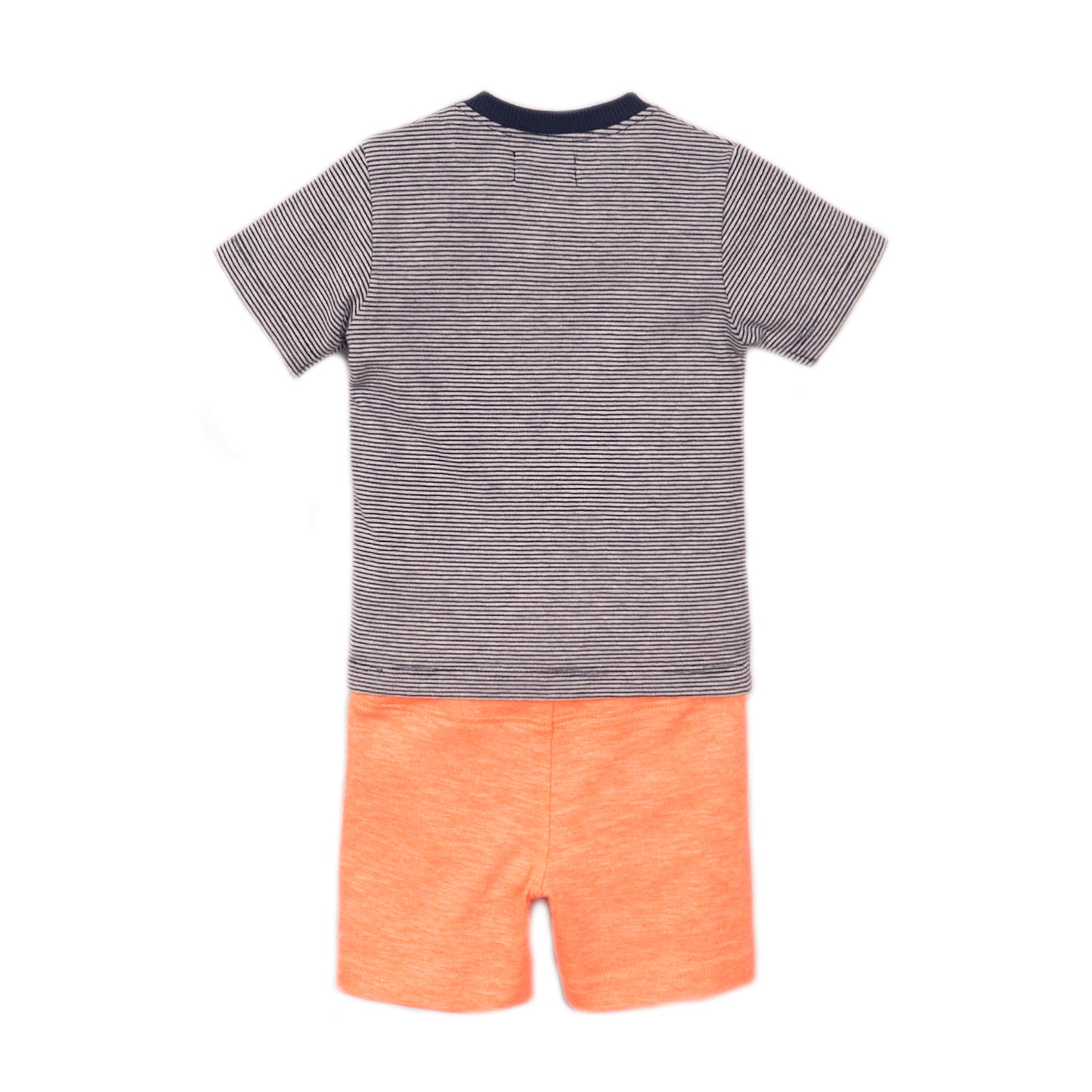 Dirkje setje Navy Stripe en Neon Coral