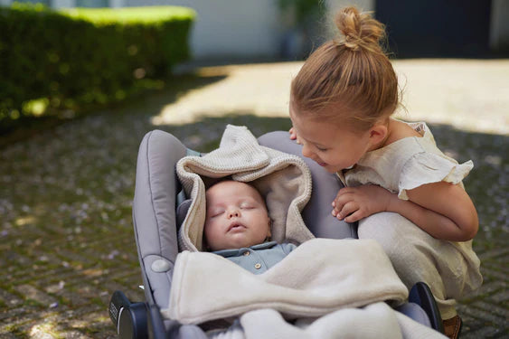 Jollein Voetenzak groep 0+ 3/5 punts gordel Basic Knit Nougat