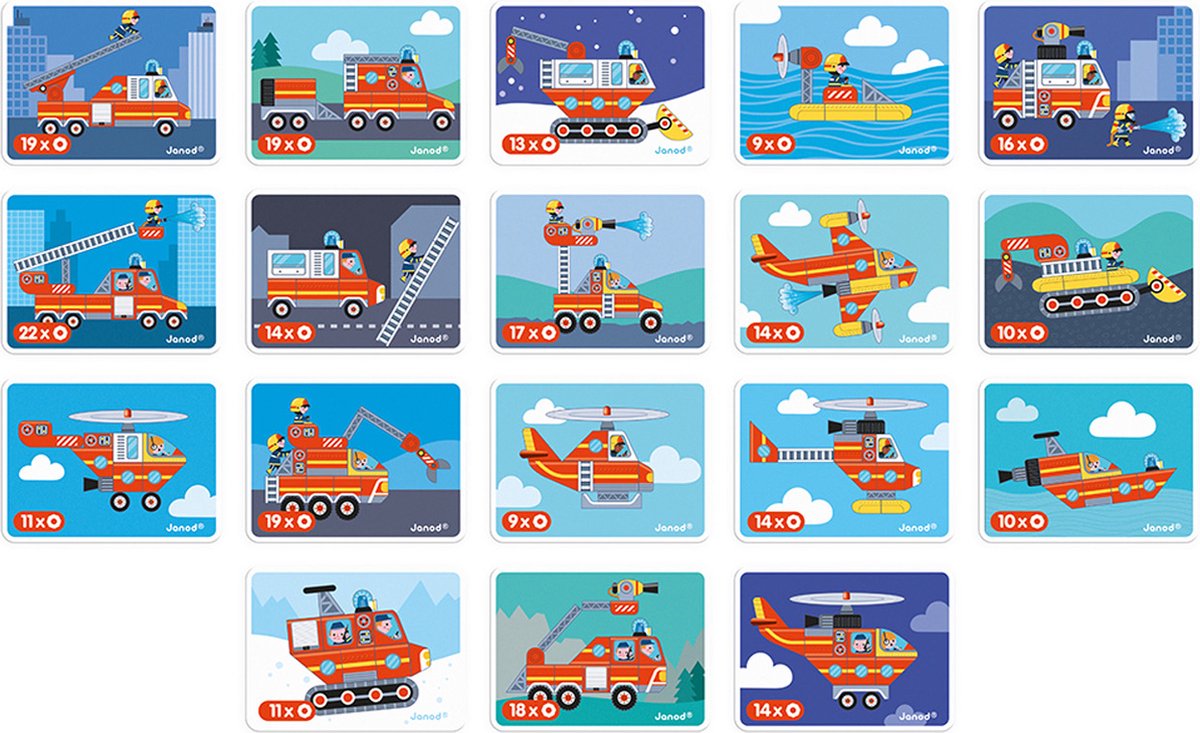 Janod Magneetboek - Brandweer