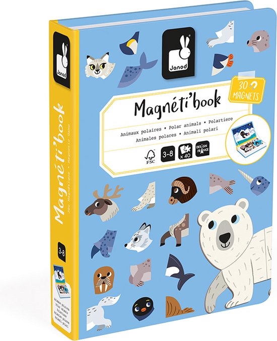 Janod Magneetboek - Pooldieren