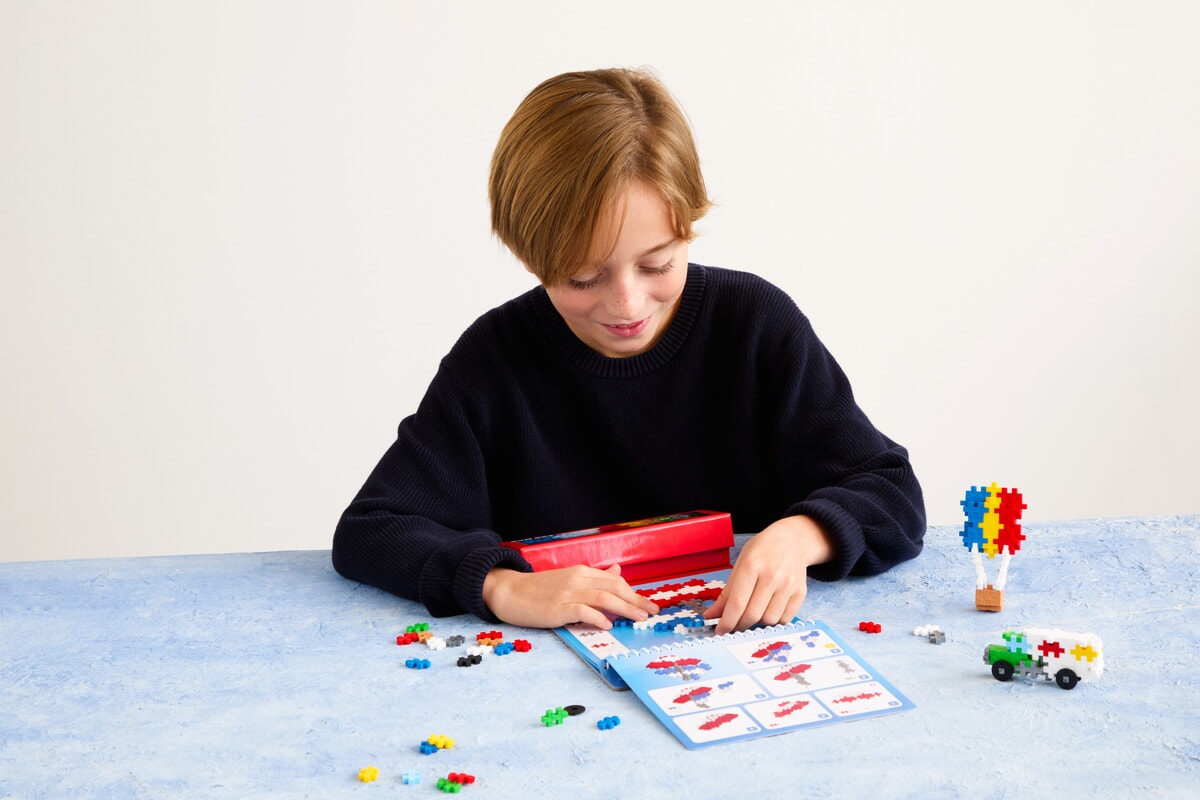 Plus Plus puzzel op nummer activity pad transport
