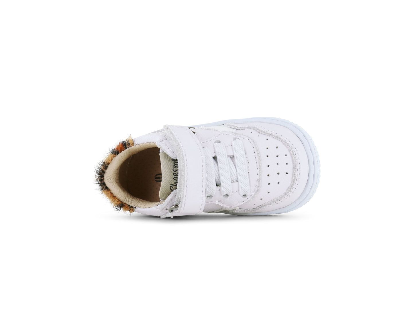 Shoesme wit-luipaard basket sneakertje