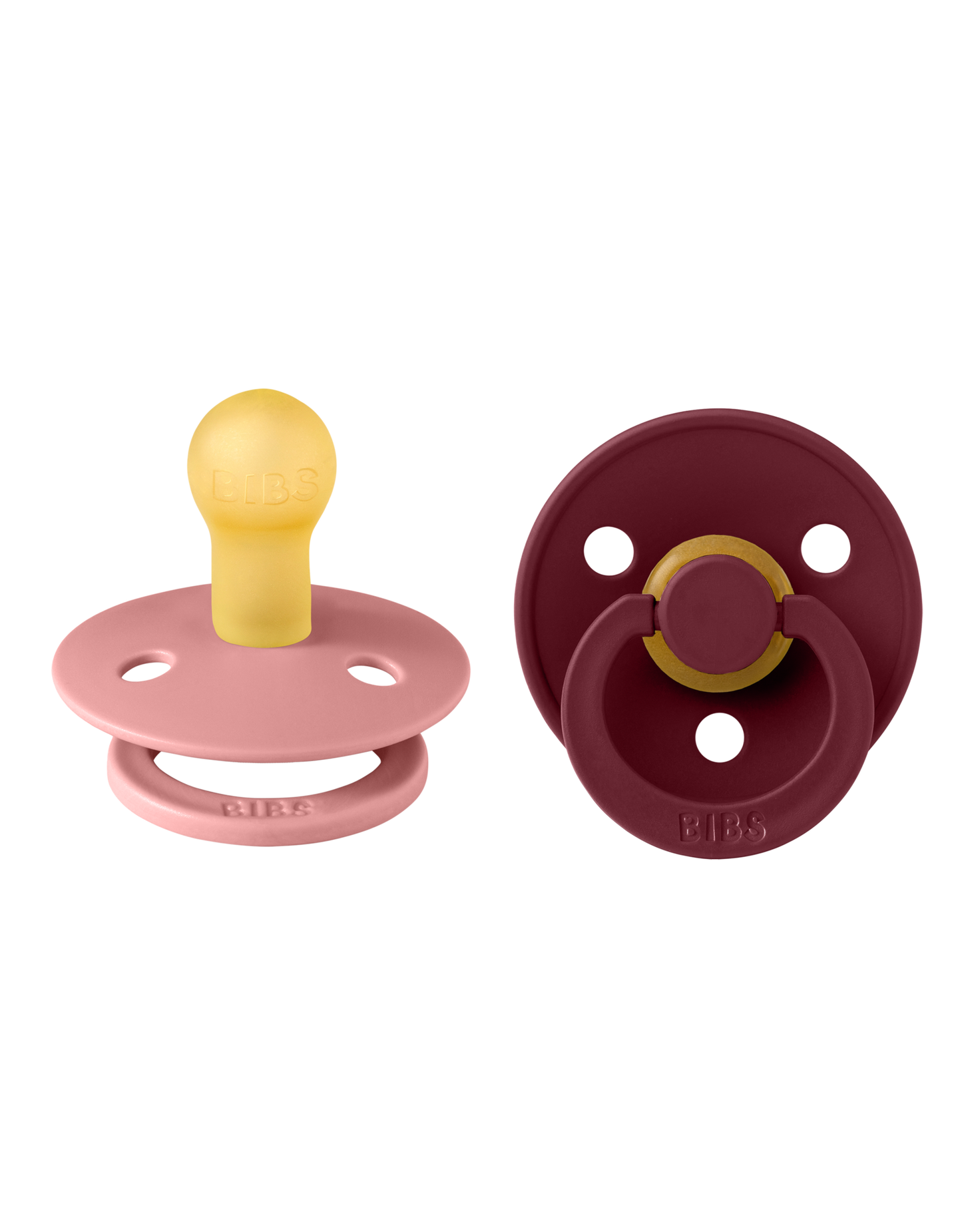 Bibs speen 2-pack colour Dusty pink/ Elderberry T1