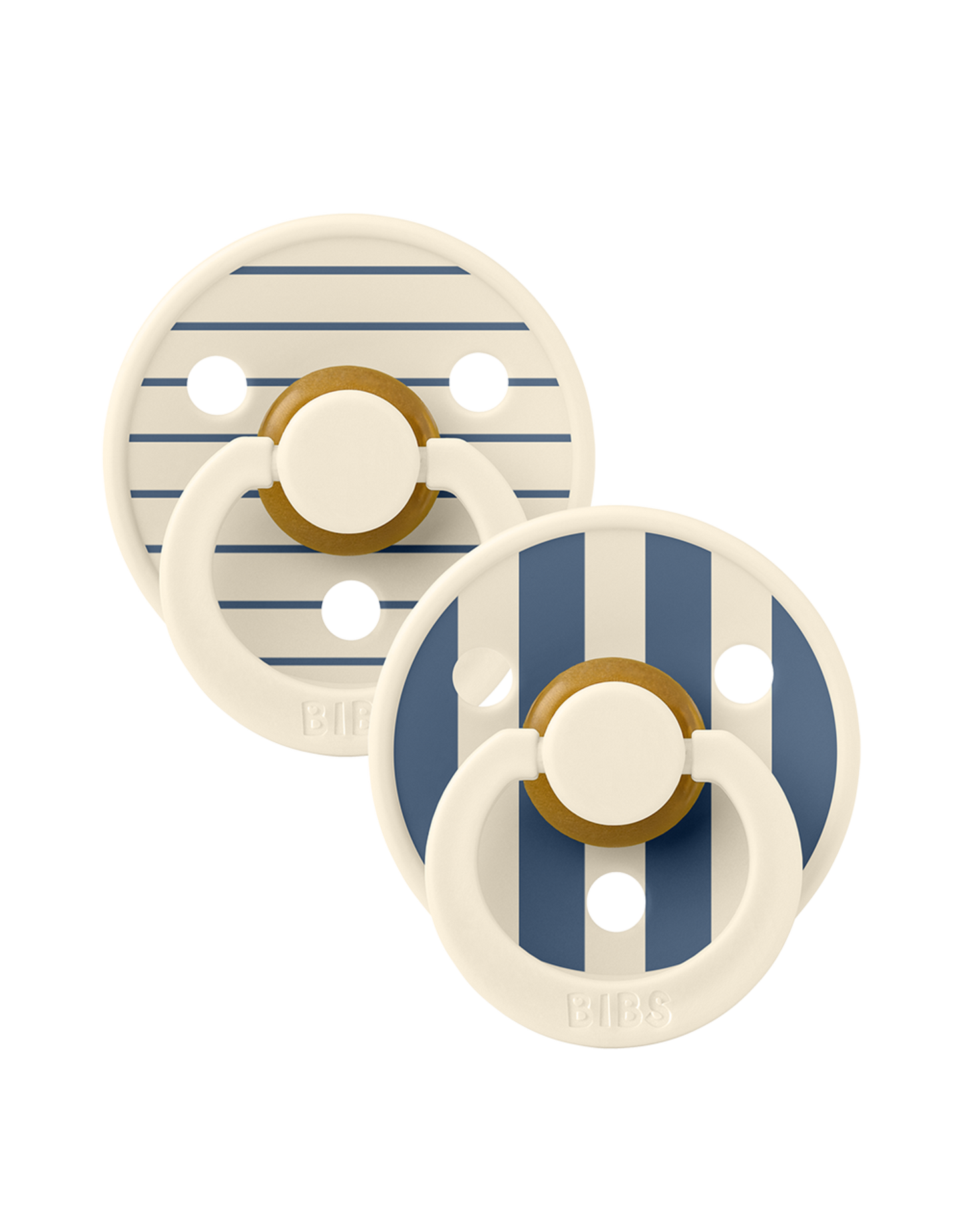 BIBS Studio Colour Pin 2 pack Ivory/Steel blue