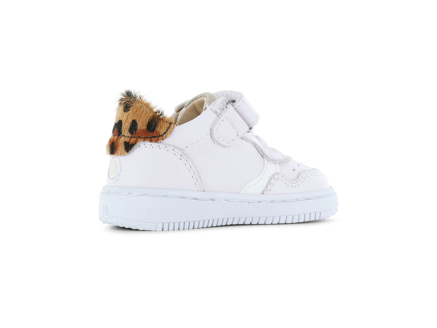 Shoesme wit-luipaard basket sneakertje