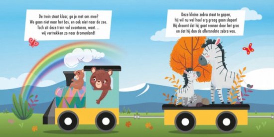 Puzzeltrein Babydieren + boekje