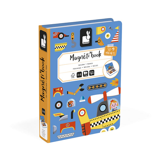 Janod Magneetboek - Racers