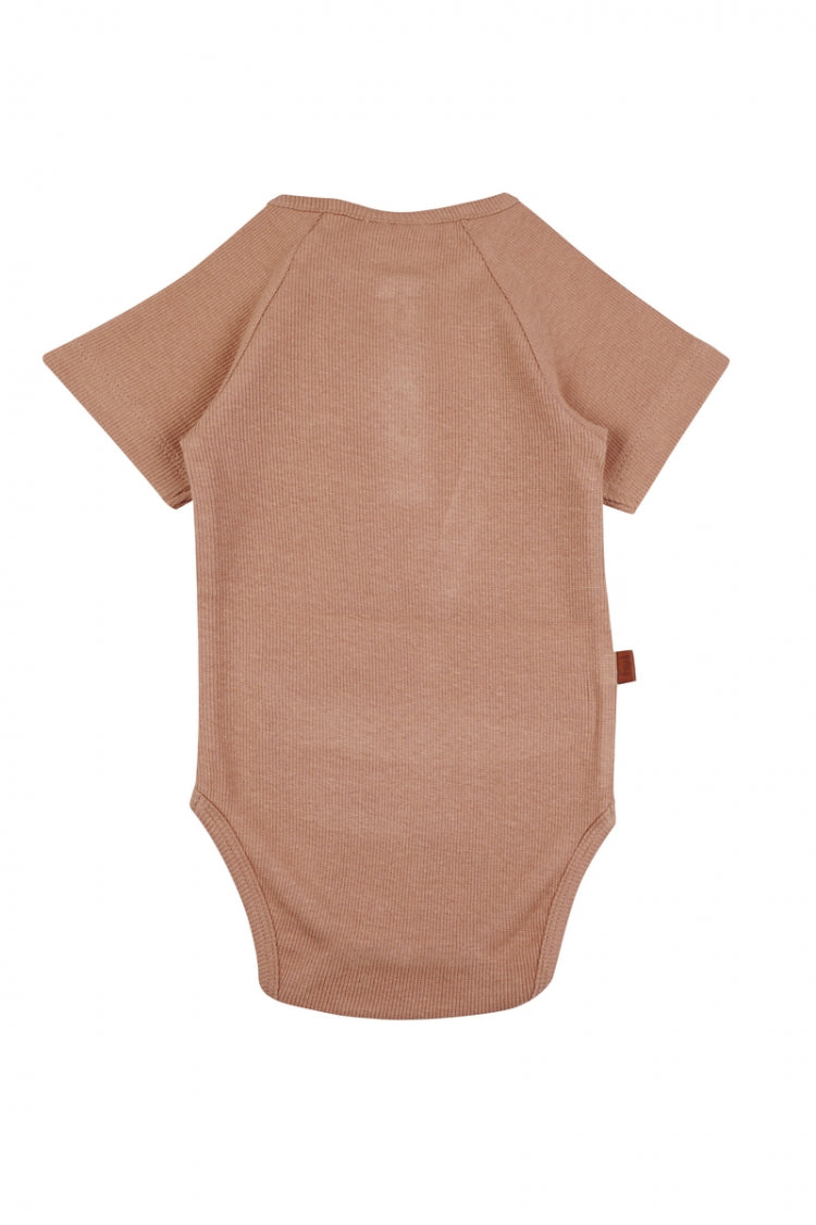 Frogs and Dogs Romper rib biscuit