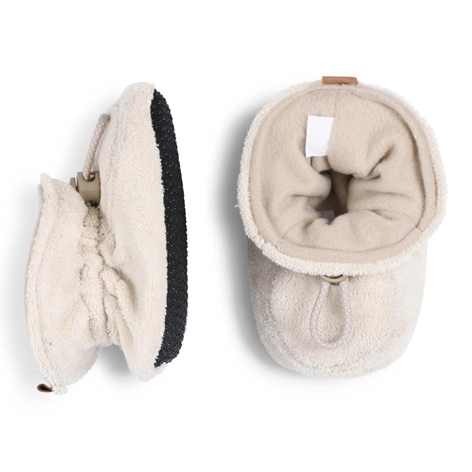 Melton slofjes off white