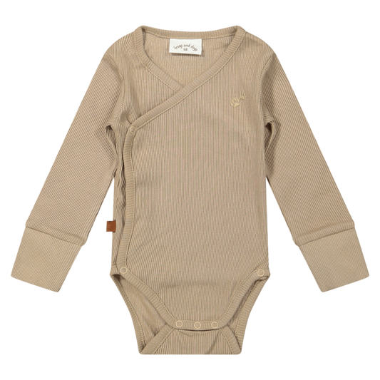 Frogs and Dogs romper taupe