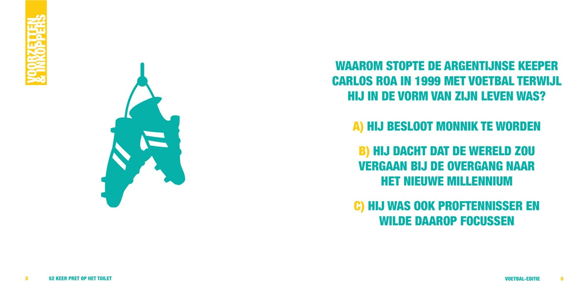52 keer pret op het toilet Voetbal-editie