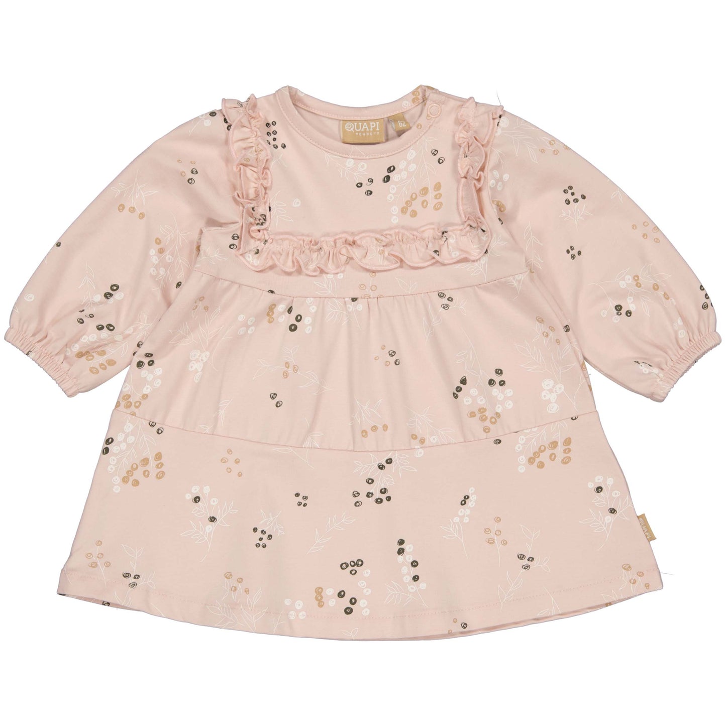 Quapi pink dress leaves