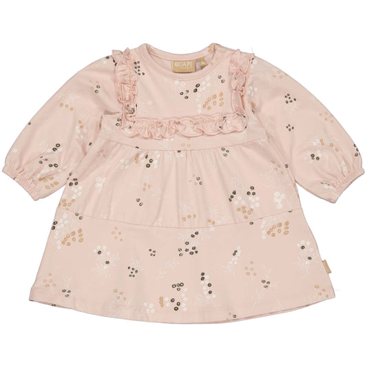 Quapi pink dress leaves