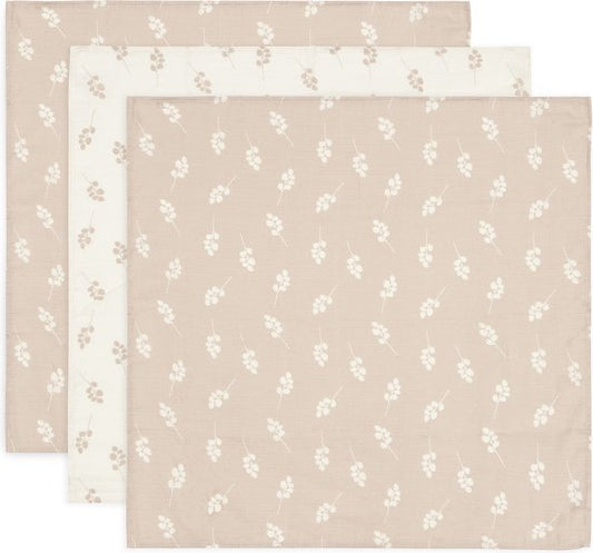 Jollein Hydrofiele doek Small 70x70 cm Twig Wild Rose (3-pak)