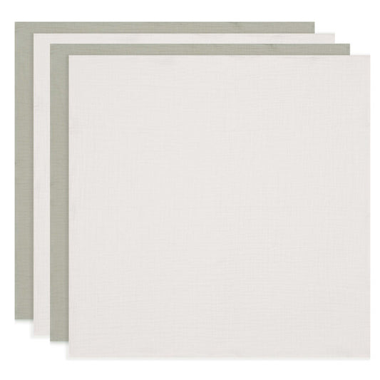 Jollein Hydrofiele doek Small 70x70 cm Olive Green/Ivory (4-pak)