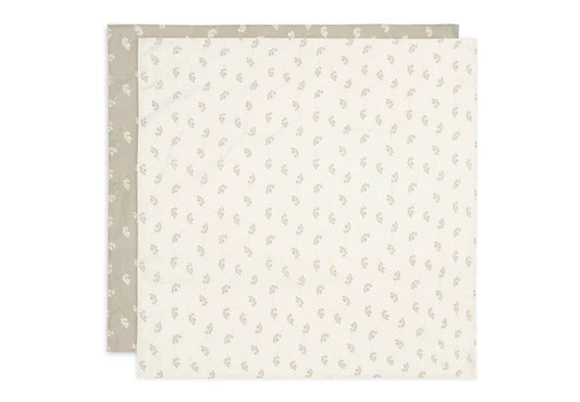 Jollein Hydrofiele doek Small 70x70 cm Twig Olive Green (3-pak)