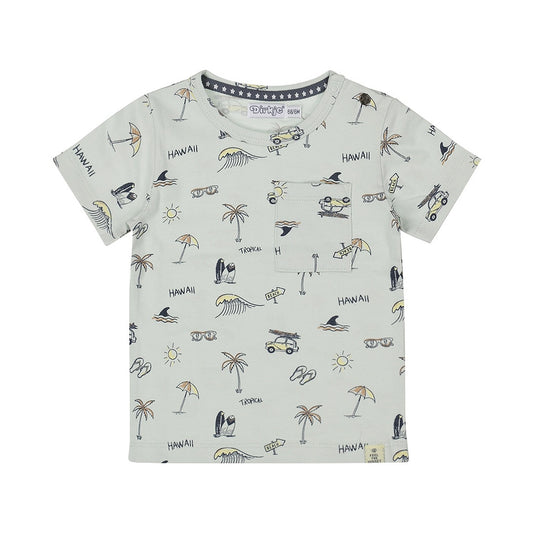 Dirkje jongens T-shirt blauw Tropical