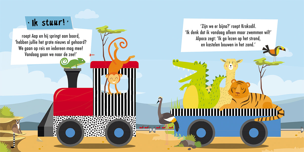 Puzzeltrein Wilde dieren + boekje
