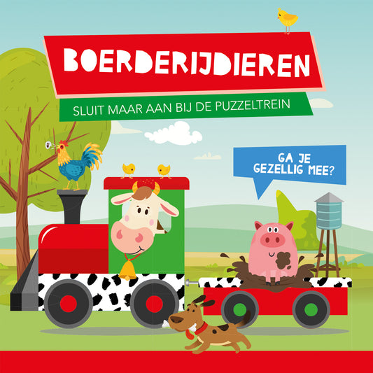 Puzzeltrein Boerderijdieren + boekje