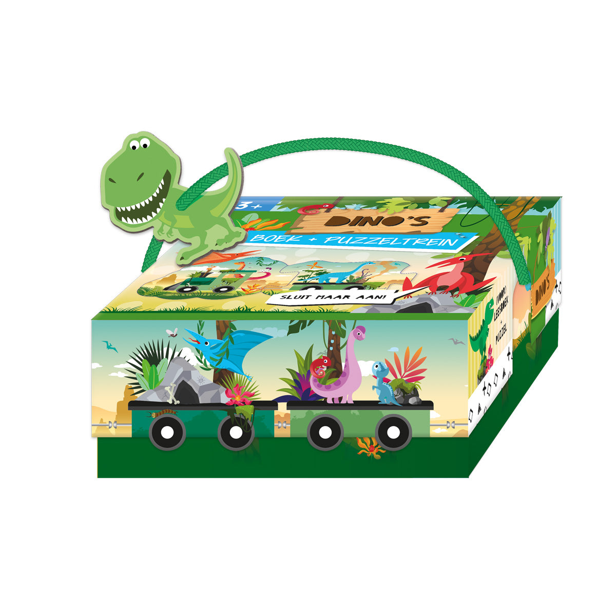 Puzzeltrein Dino's + boekje