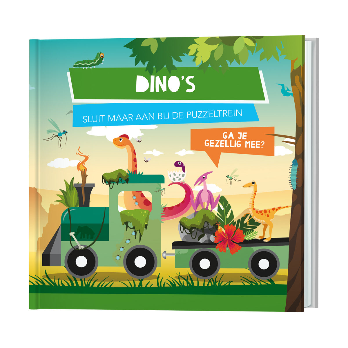 Puzzeltrein Dino's + boekje