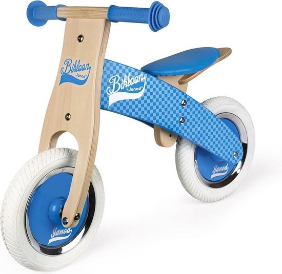 Janod Loopfiets blauw met luchtbanden
