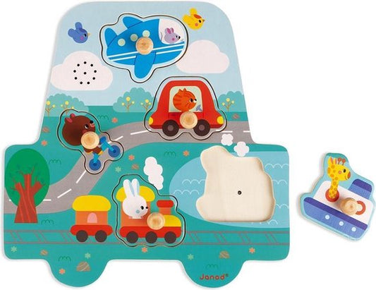 Janod Muziekpuzzel Kleine racers