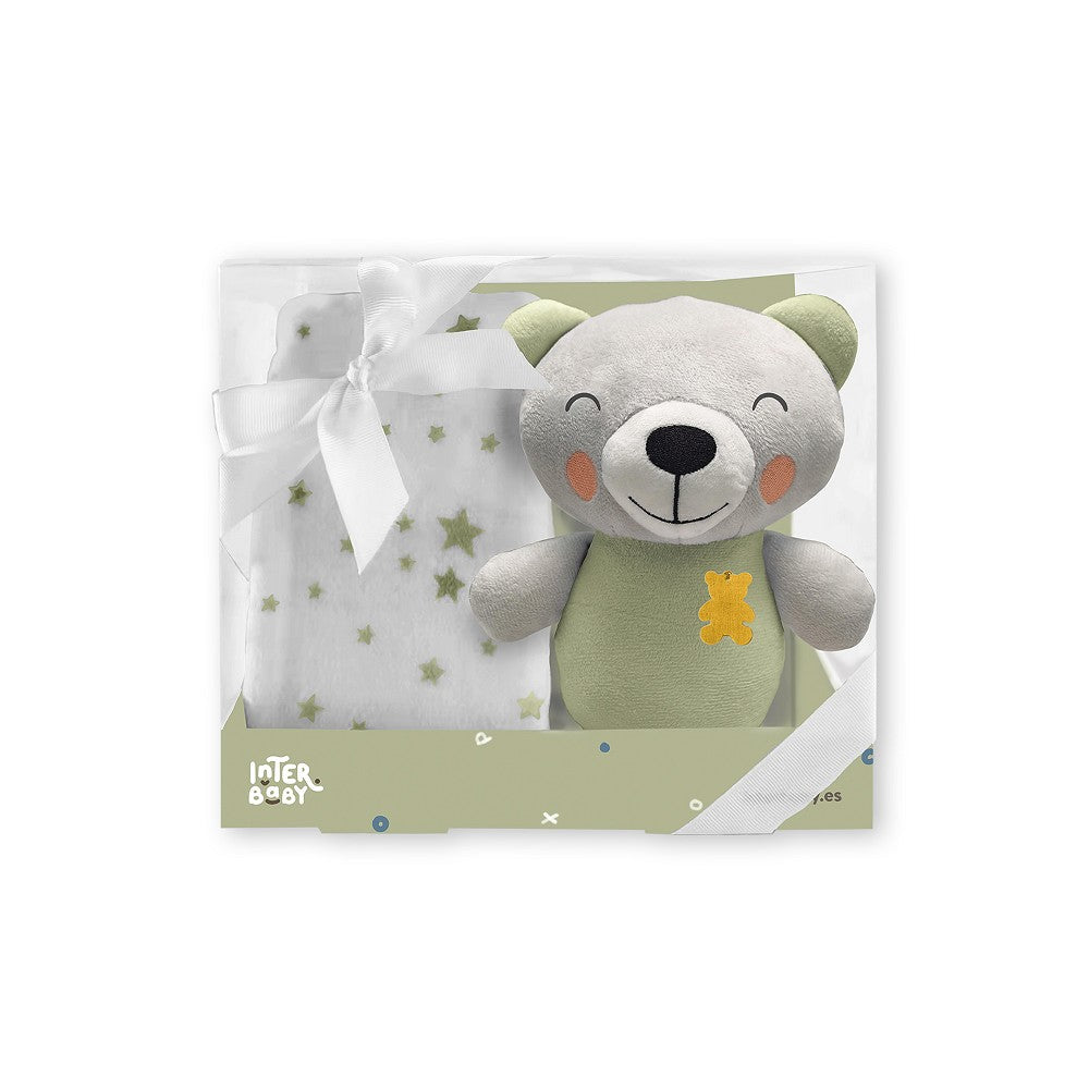 Interbaby Deken met knuffel beer