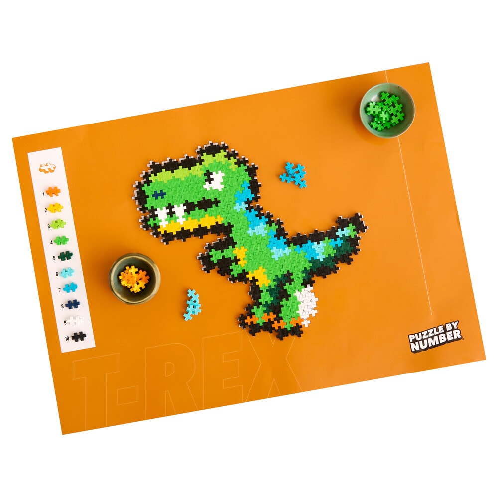 Plus-Plus puzzel op nummer T-rex