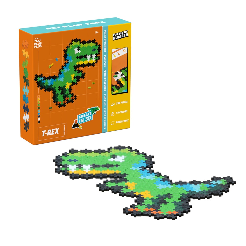 Plus-Plus puzzel op nummer T-rex