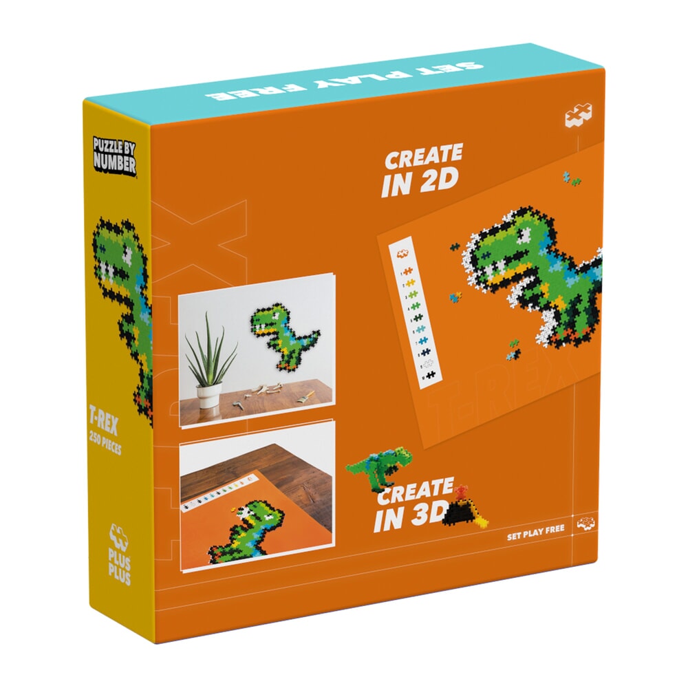 Plus-Plus puzzel op nummer T-rex
