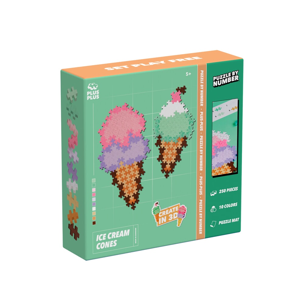 Plus-Plus puzzel op nummer Ice cream cones