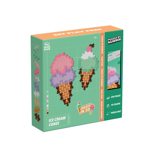 Plus-Plus puzzel op nummer Ice cream cones