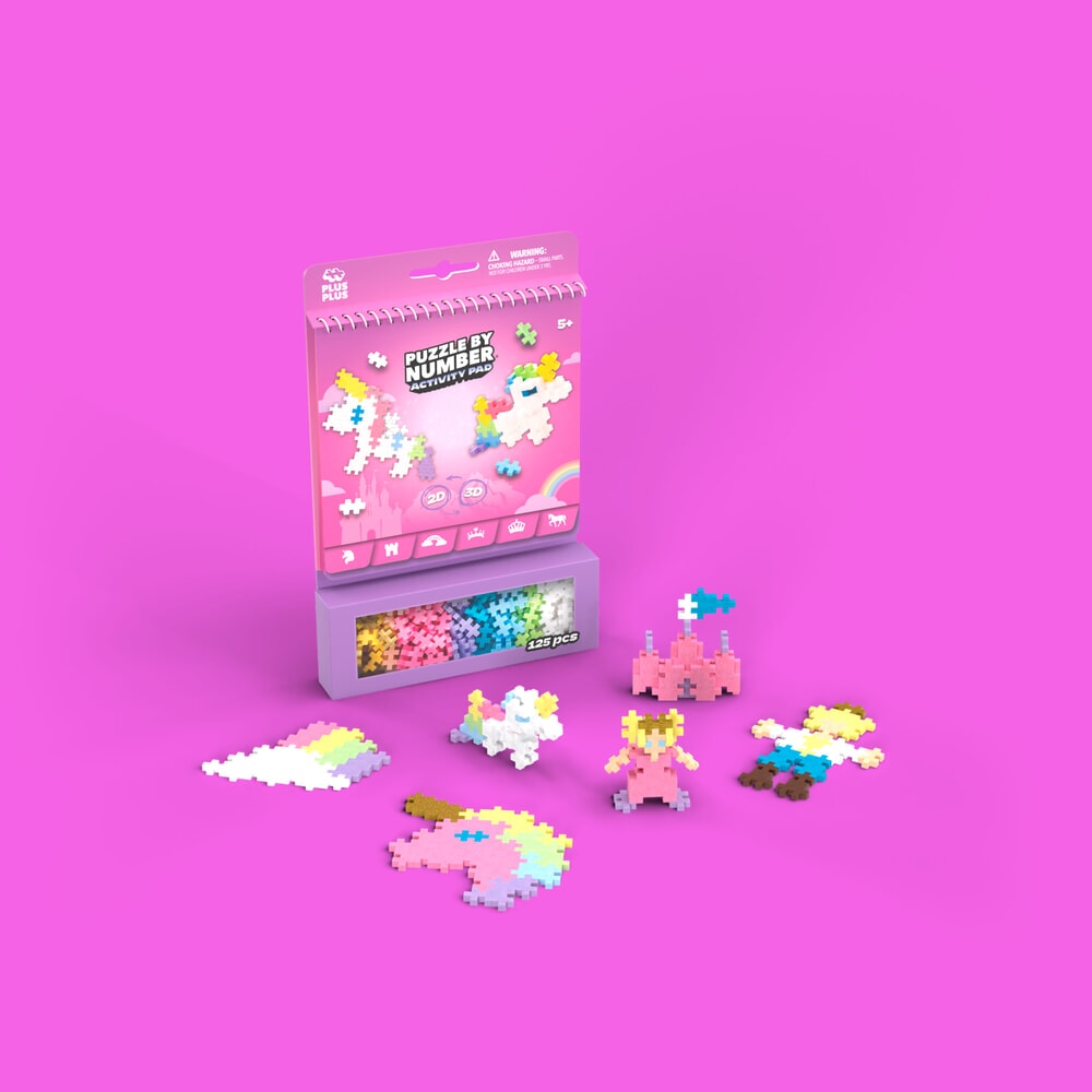 Plus Plus puzzel op nummer activity pad Fairy Tale